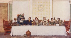 Le Marchand de Venise de Shakespeare : Lorenzo, Jessica, Antonio, Portia, Bassanio, Nerissa et Gratiano