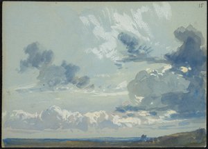 Étude de ciel avec horizon (recto) - James Duffield Harding