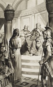Le Christ devant Ponce Pilate (gouache sur papier) - James Edwin McConnell