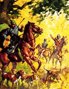 Décès de William Rufus, fils de Guillaume le Conquérant (lithographie couleur)