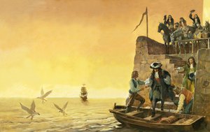 Départ de Jacques II (gouache sur papier) - James Edwin McConnell