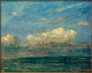 Paysage marin avec nuage blanc