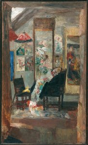 Squelette regardant des chinoiseries, 1885