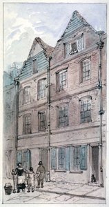 Maisons dans Blackhorse Alley, Fleet Street, City of London, 1850