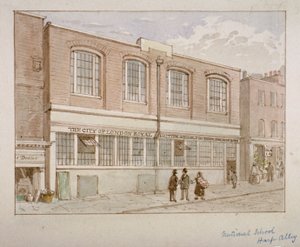 École nationale, Harp Alley, City of London, 1850