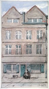 Vue du n°2 Blackhorse Alley, Fleet Street, Londres, 1850
