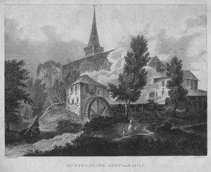 Abbaye et moulin de Dunfermline, 1804