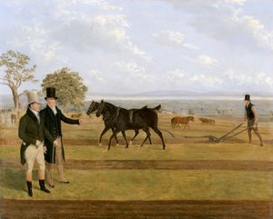 Sir Charles Morgan, 1760-1846 à la compétition de labour de Castleton