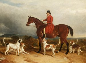 William Phillips de Risca Manor, Monmouthshire avec des chiens, 1850-55 - James Flewitt Mullock