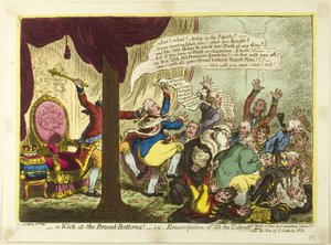 Un coup de pied dans les Broad Bottoms - James Gillray