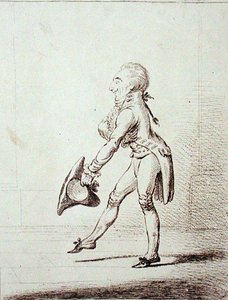 Un maître de cérémonie, publié par Hannah Humphrey en 1803 (eau-forte)