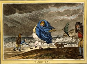 Une rafale, pub. H Humphrey, Londres, 1810 - James Gillray