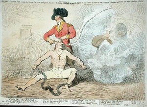 Refroidir le Cerveau, ou Le Petit Maire Rasant le Raseur, publié par J. Aitken en 1789