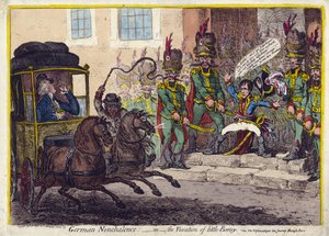Nonchalance allemande ou la vexation du petit Boney - James Gillray