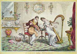 Harmonie avant le mariage, 1805 (gravure en couleur)