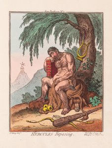 Hercule se reposant, pub. 1799 - James Gillray