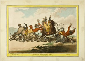 Lancer de chiens de chasse - James Gillray
