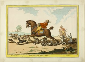 Chiens courants en plein cri - James Gillray