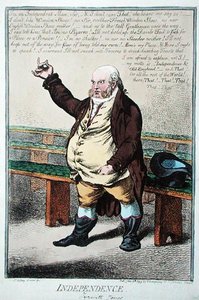 Indépendance, ou Tyrwhitt Jones, publié par Hannah Humphrey en 1799 - James Gillray
