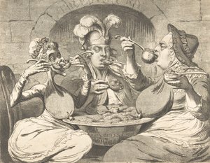 Gueules monstrueuses à un nouveau festin de coalition, 29 mai 1787 - James Gillray