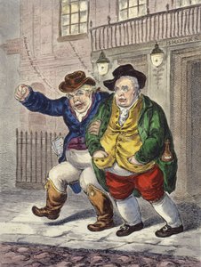 Piliers de la Constitution: Trois heures et un matin nuageux, 1809 - James Gillray