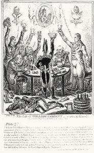 Planche 7, de La Vie de William Cobbett, écrite par lui-même, pub. par H. Humphrey, 1809