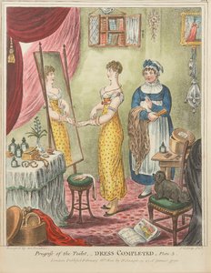 Progrès de la toilette : robe terminée, planche 3