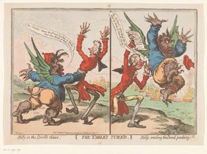 Caricature de William Pitt et Charles Fox, 1797