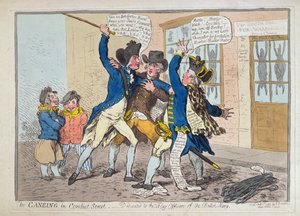 La Canne à Conduit Street, publié par Hannah Humphrey en 1796 - James Gillray