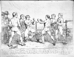 La célèbre bataille entre Richard Humphreys et Daniel Mendoza, 9 janvier 1788