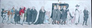 Le Cortège Funèbre de Miss Regency, publié par S.W. Fores en 1789