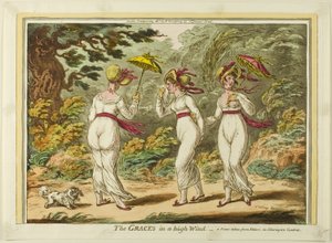 Les grâces par grand vent - James Gillray