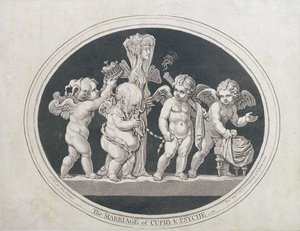 Le mariage de Cupidon et Psyché, publié par Hannah Humphrey en 1797