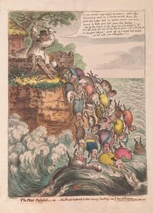 Les cochons possédés : ou la portée à large fond se précipitant dans la mer de la perdition - James Gillray