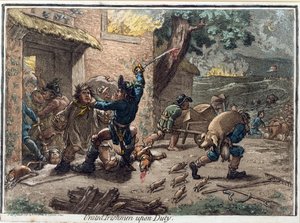 Les Irlandais Unis en Service, publié par Hannah Humphrey en 1798
