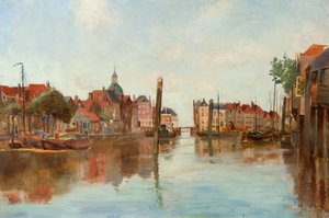 Le port de Dort - James Guthrie Orchar