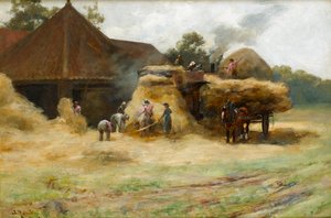 Battage, une ferme écossaise, 1884 - James Hamilton