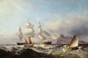Un Clipper au large du phare de Mumbles, Swansea - James Harris of Swansea