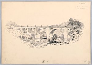 Un pont, design pour le dîner du Washington Board of Trade, 13 mai 1908