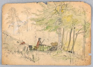 Campement en forêt - James Henry Moser