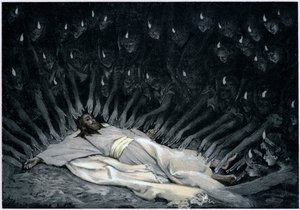 Anges servant Jésus après le départ du Diable, 1897