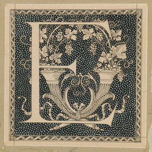 Lettre capitale E, illustration de La Vie de Notre Seigneur Jésus-Christ