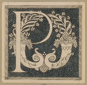 Lettre capitale P, illustration de La Vie de Notre Seigneur Jésus-Christ