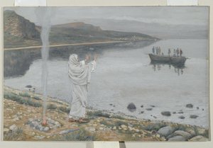 Le Christ Apparaît sur le Rivage du Lac de Tibériade, illustration de La Vie de Notre Seigneur Jésus-Christ, 1886-94