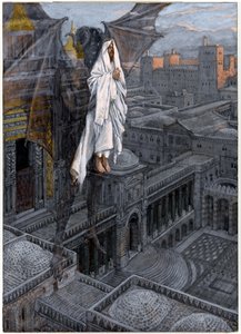 Le Christ porté sur un pinacle du temple, illustration pour La vie du Christ - James Jacques Joseph Tissot