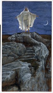 Le Christ sortant seul sur une montagne pour prier, illustration de La Vie du Christ, c.1886-94