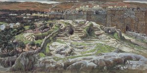 Golgotha et le Saint-Sépulcre au temps de Notre Seigneur, illustration de La Vie du Christ, c.1886-94 - James Jacques Joseph Tissot
