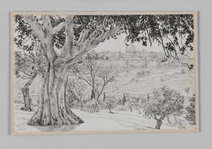 À mi-chemin du Mont des Oliviers, illustration de La Vie de Notre Seigneur Jésus-Christ