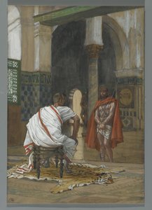 Jésus Devant Pilate - Deuxième Entrevue, illustration de La Vie de Notre Seigneur Jésus-Christ, 1886-94