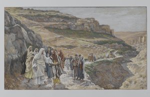 Jésus discute avec ses disciples, illustration de La Vie de Notre Seigneur Jésus-Christ, 1886-96